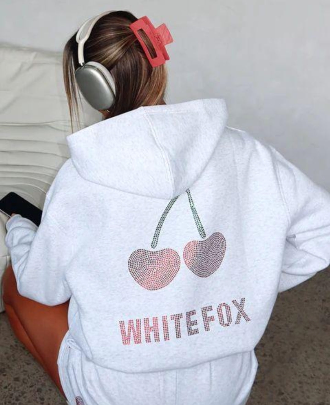 Ladys Diamon Cherry Hoody